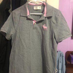 Abercrombie and Fitch Grey Polo Men's Size M EUC